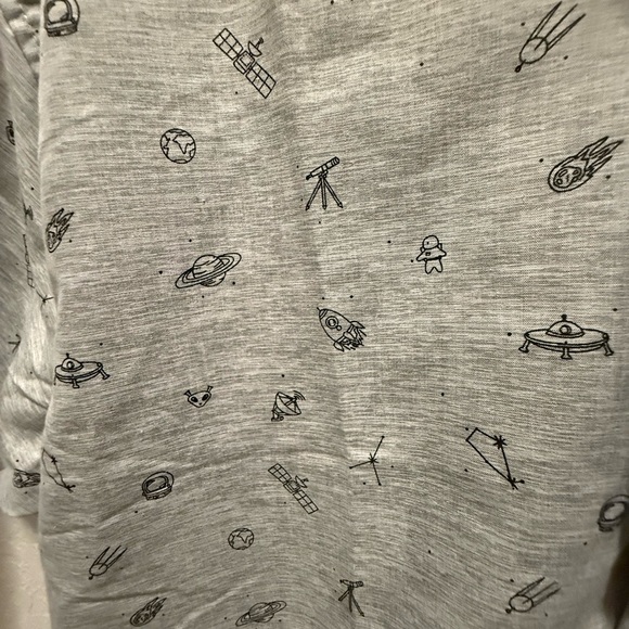 MoLokai Gray Casual Button Down Shirt Modern Style size XL spaceship outer space - Picture 6 of 8